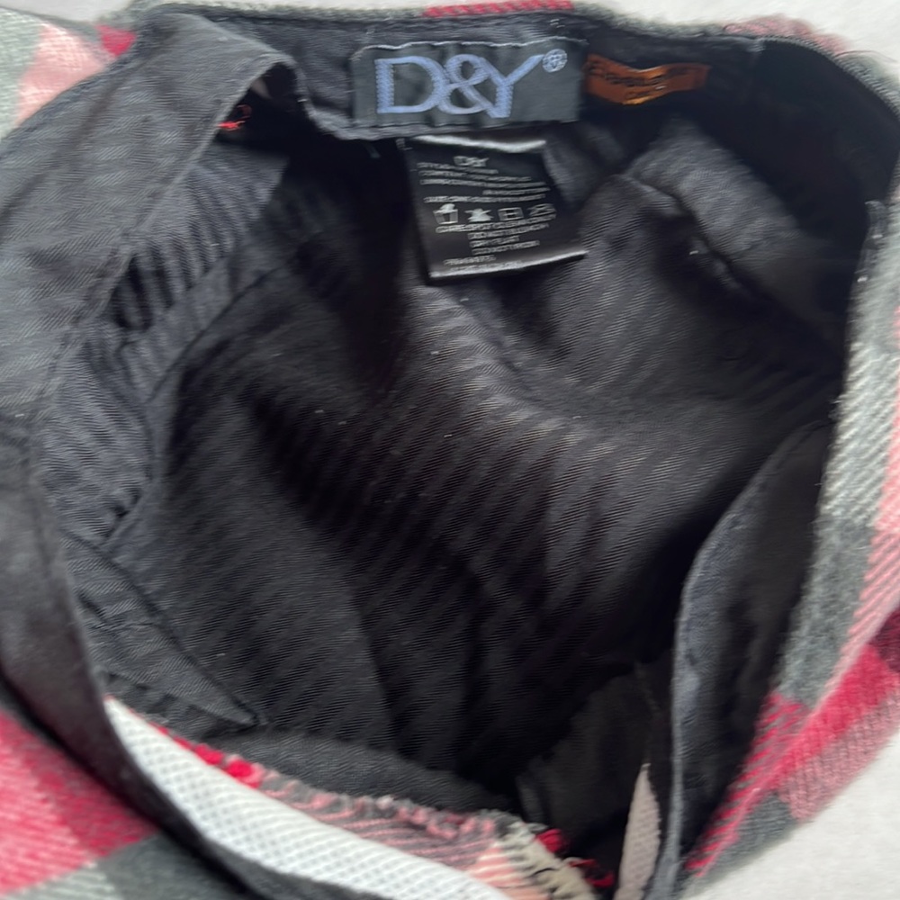 Y2k ADORABLE FLANNEL HAT Plaid Tartan Newsboy Hat D & Y Retro 90’s - Picture 5 of 6